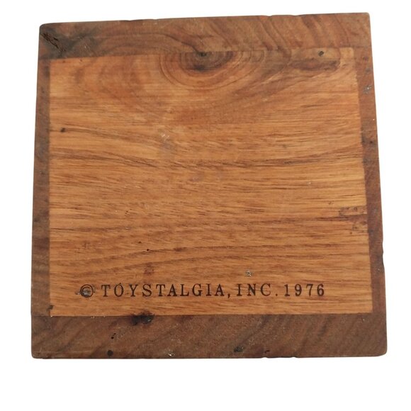 Toystalgia Wood Piggy Bank With Cork Nose Cute Piglet Design Vintage 1976 - Picture 6 of 7